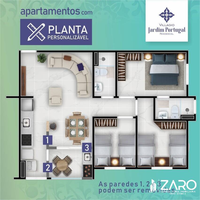 Apartamento à venda com 3 quartos, 73m² - Foto 12